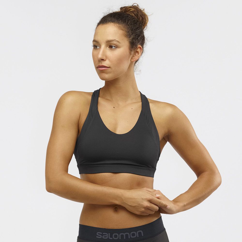 SALOMON COMET W Philippines - Women's Sport Bra - Black | 921708-XDA